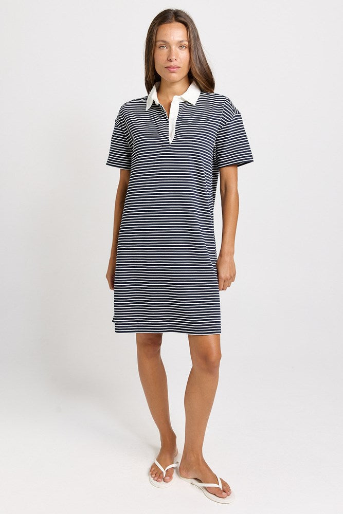 Freddy Polo Dress Navy/White