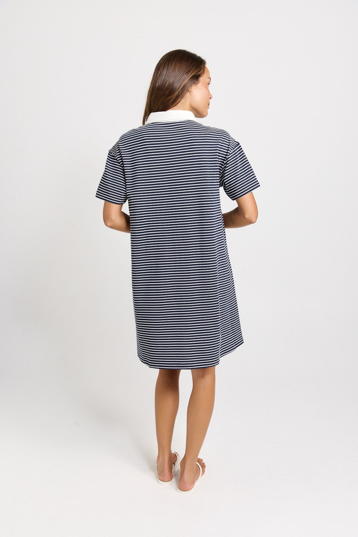 Freddy Polo Dress Navy/White