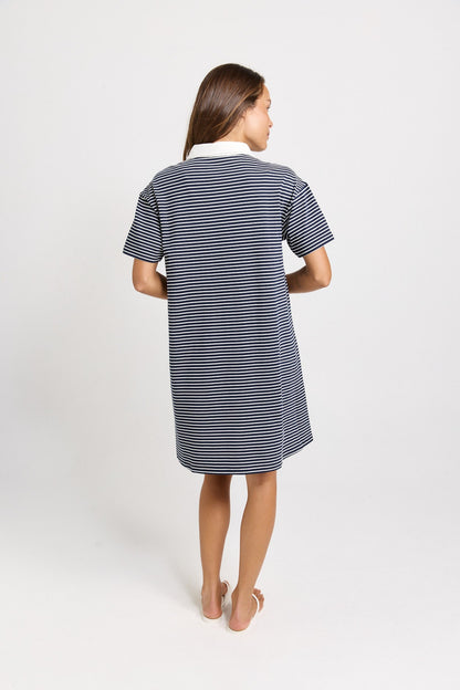 Freddy Polo Dress Navy/White