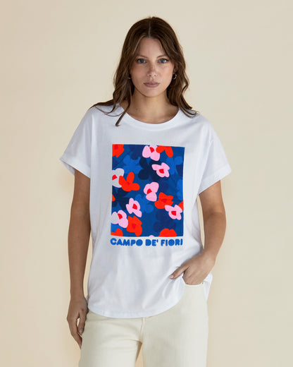 Hailey Short Sleeve Tee - Campo De' Fiori Print