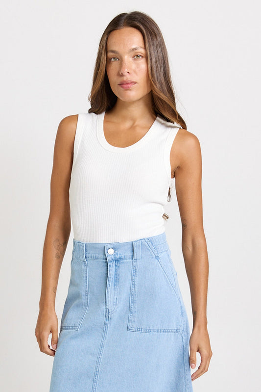 Francis Rib Tank White