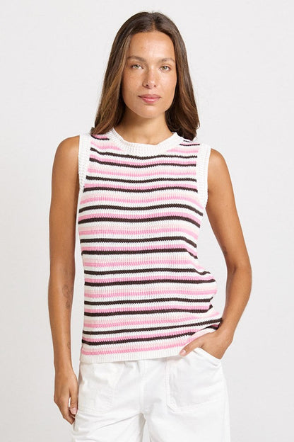 Roni Tank Chocolate/Pink