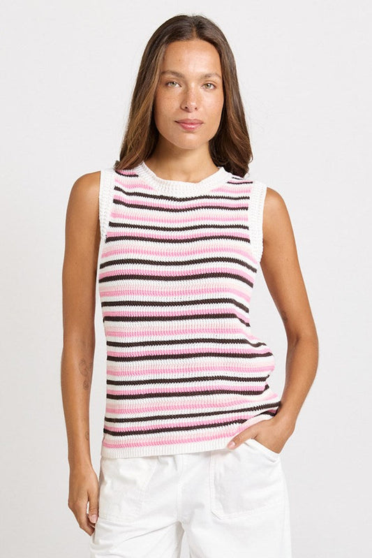 Roni Tank Chocolate/Pink