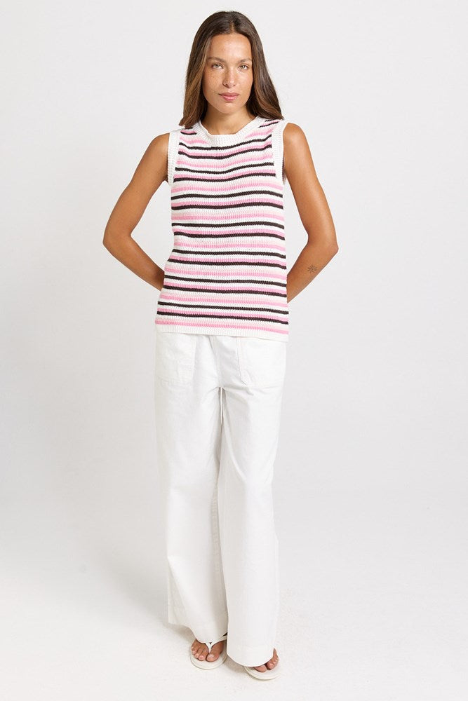 Roni Tank Chocolate/Pink