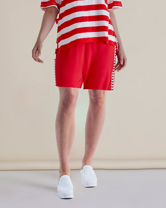 Sia Wide Leg Shorts Red