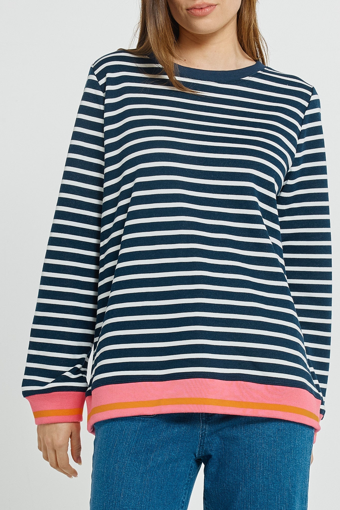 Tyra Sweat Navy/White Stripe