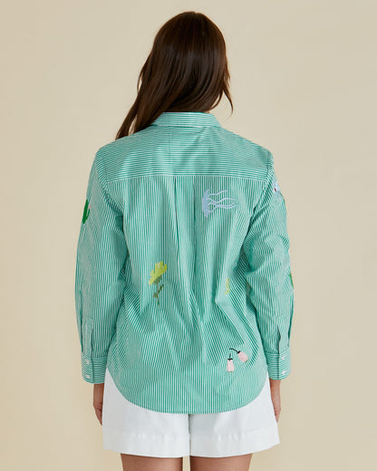 Kimmie Floral Shirt Green