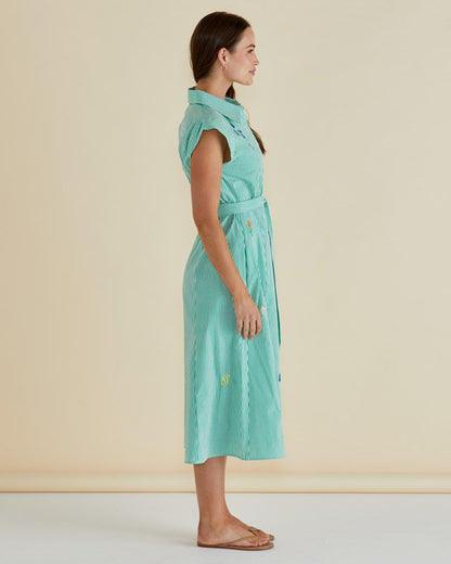 Gloria Floral Dress Green