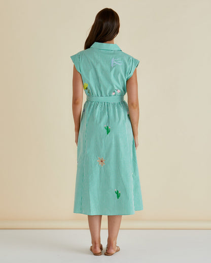 Gloria Floral Dress Green