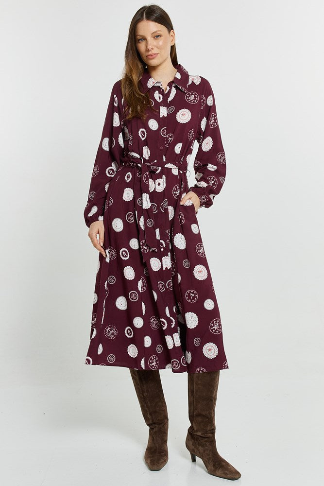 Stamp Shirt Dress