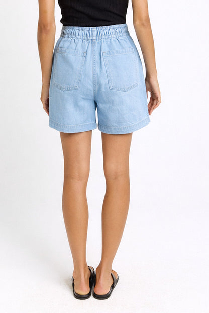 Drew Denim Short Medium Wash