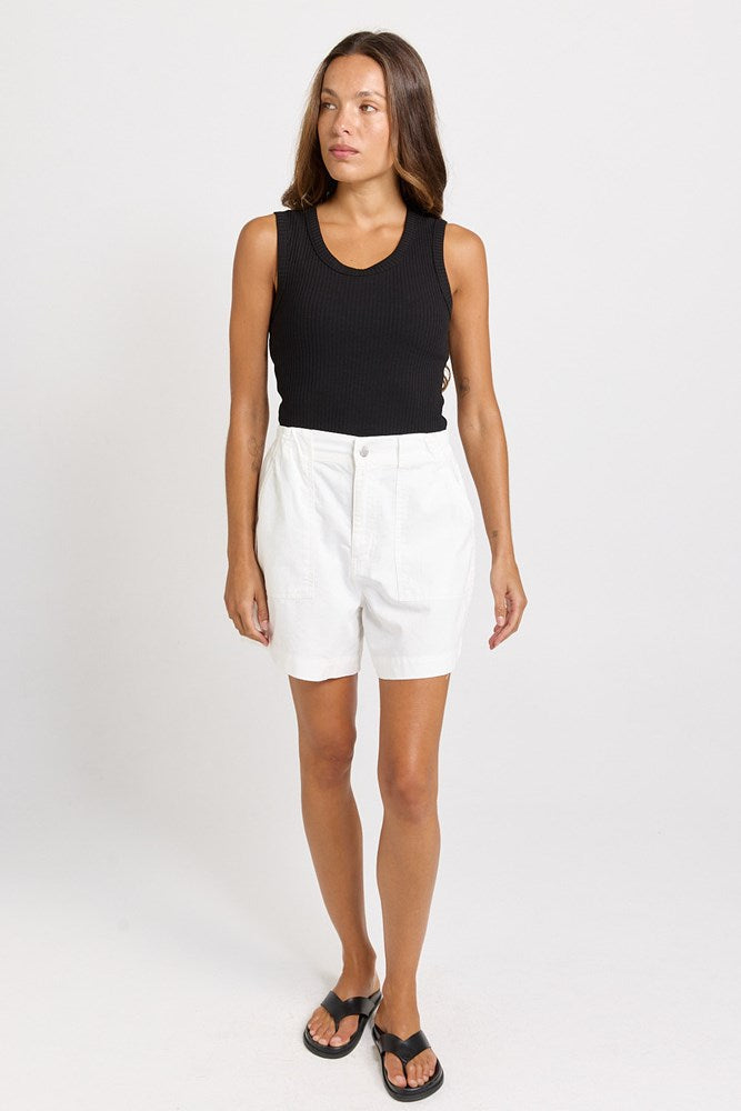 Drew Denim Short White