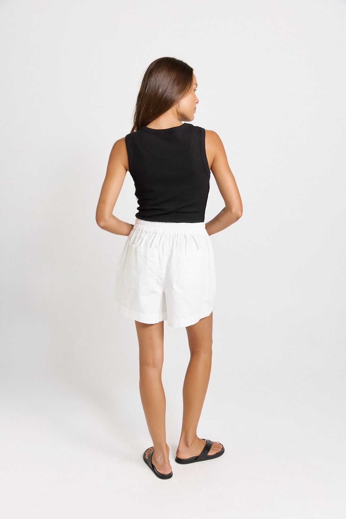 Drew Denim Short White
