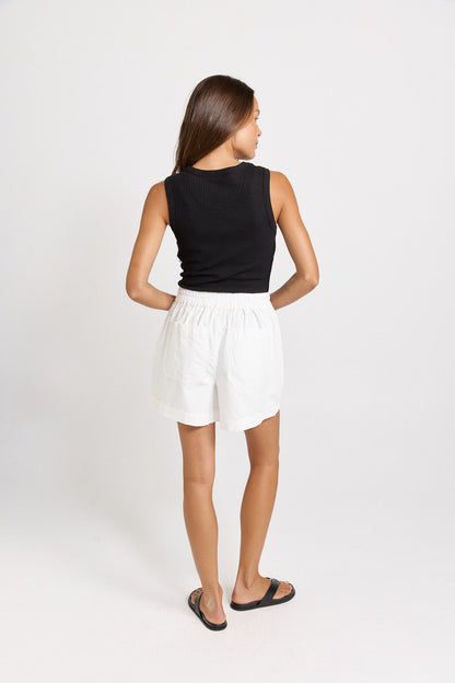 Drew Denim Short White