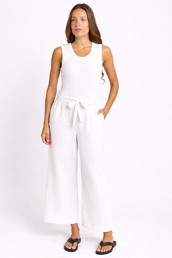 Bella Crop Pants White
