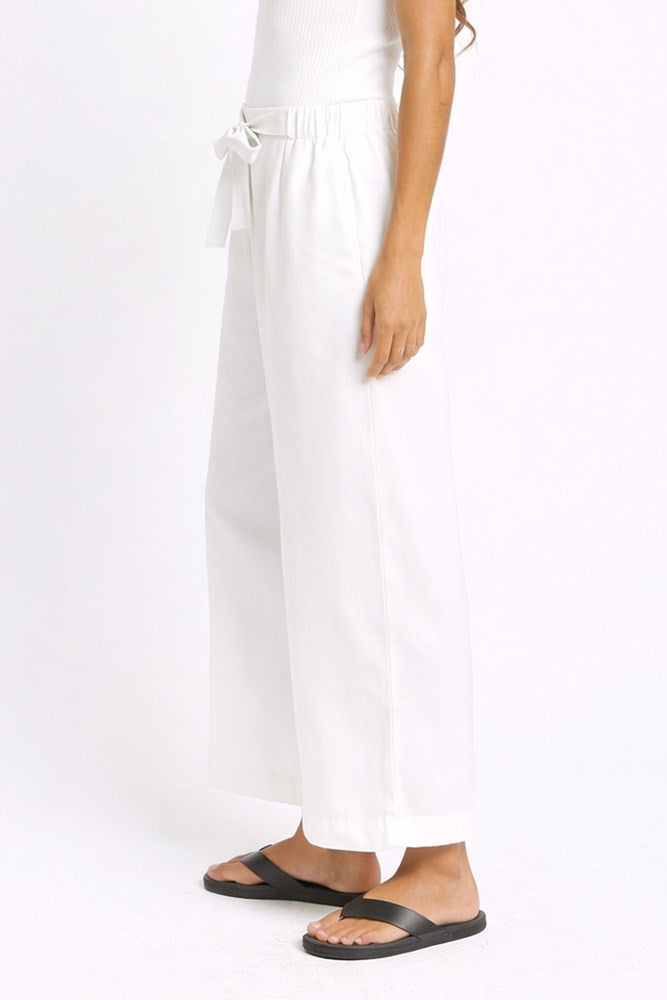 Bella Crop Pants White