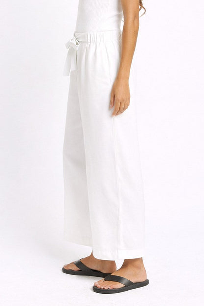 Bella Crop Pants White