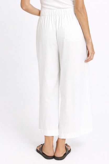 Bella Crop Pants White