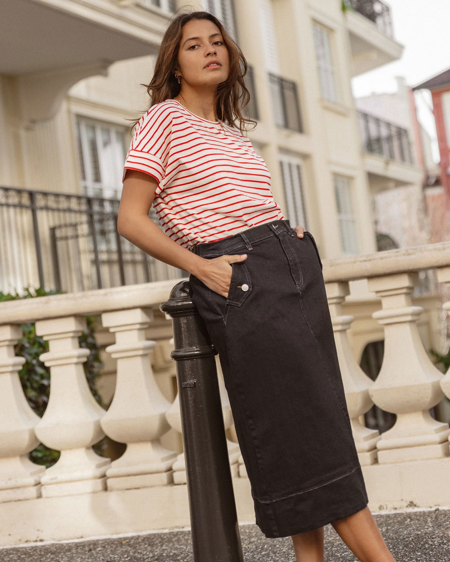 Astra Denim Skirt Ink