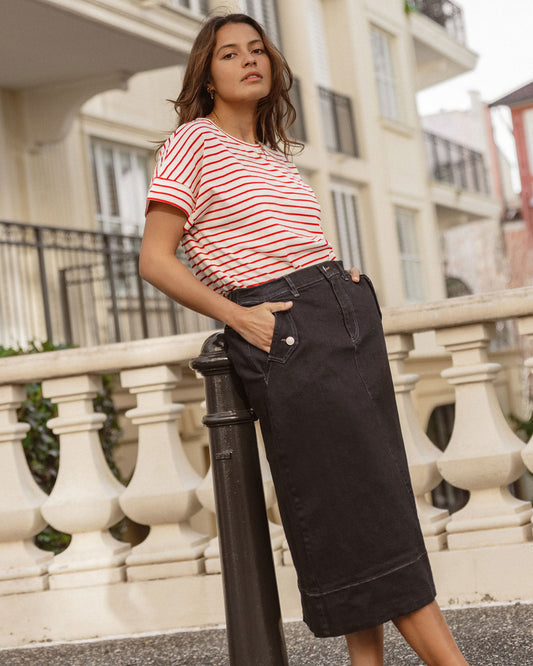 Astra Denim Skirt Ink