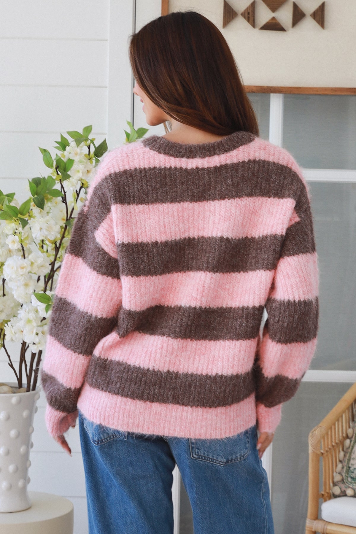 Sally Knit Pink/Coffee