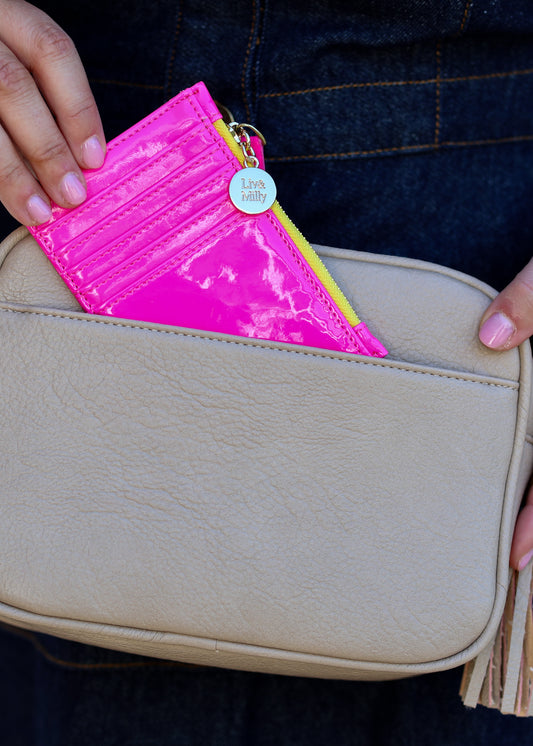 Card Wallet Neon Patient Pink