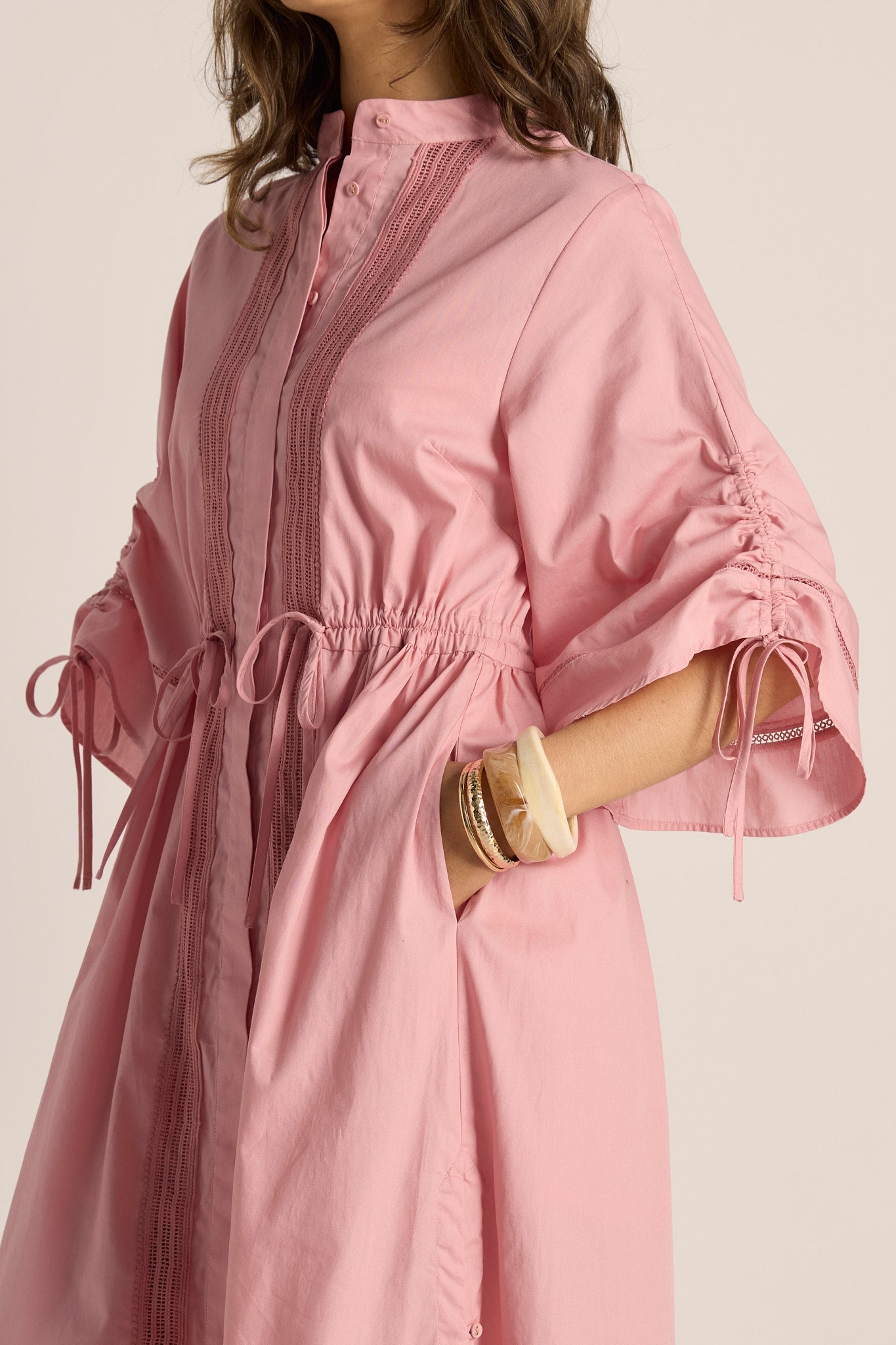 Etra Lace Detailed Dress Dusty Rose