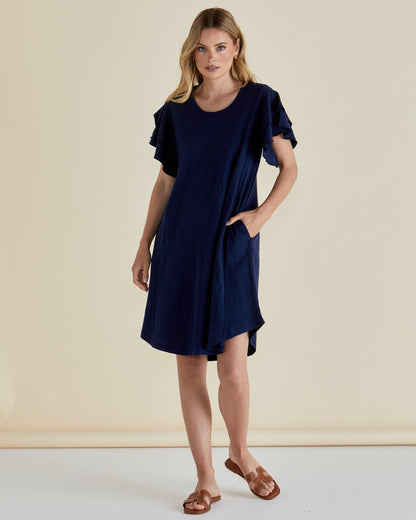 Sydney Tee Dress Navy