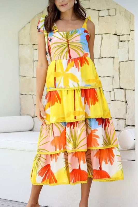 Palm Print dress