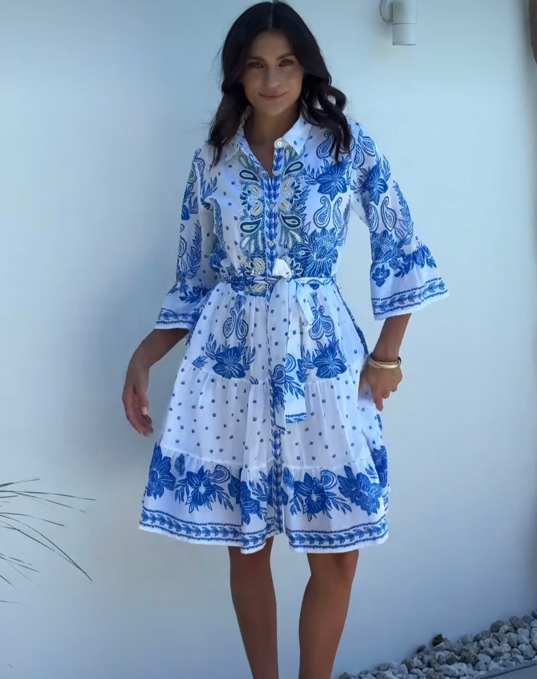 Evelyn embroidery dress