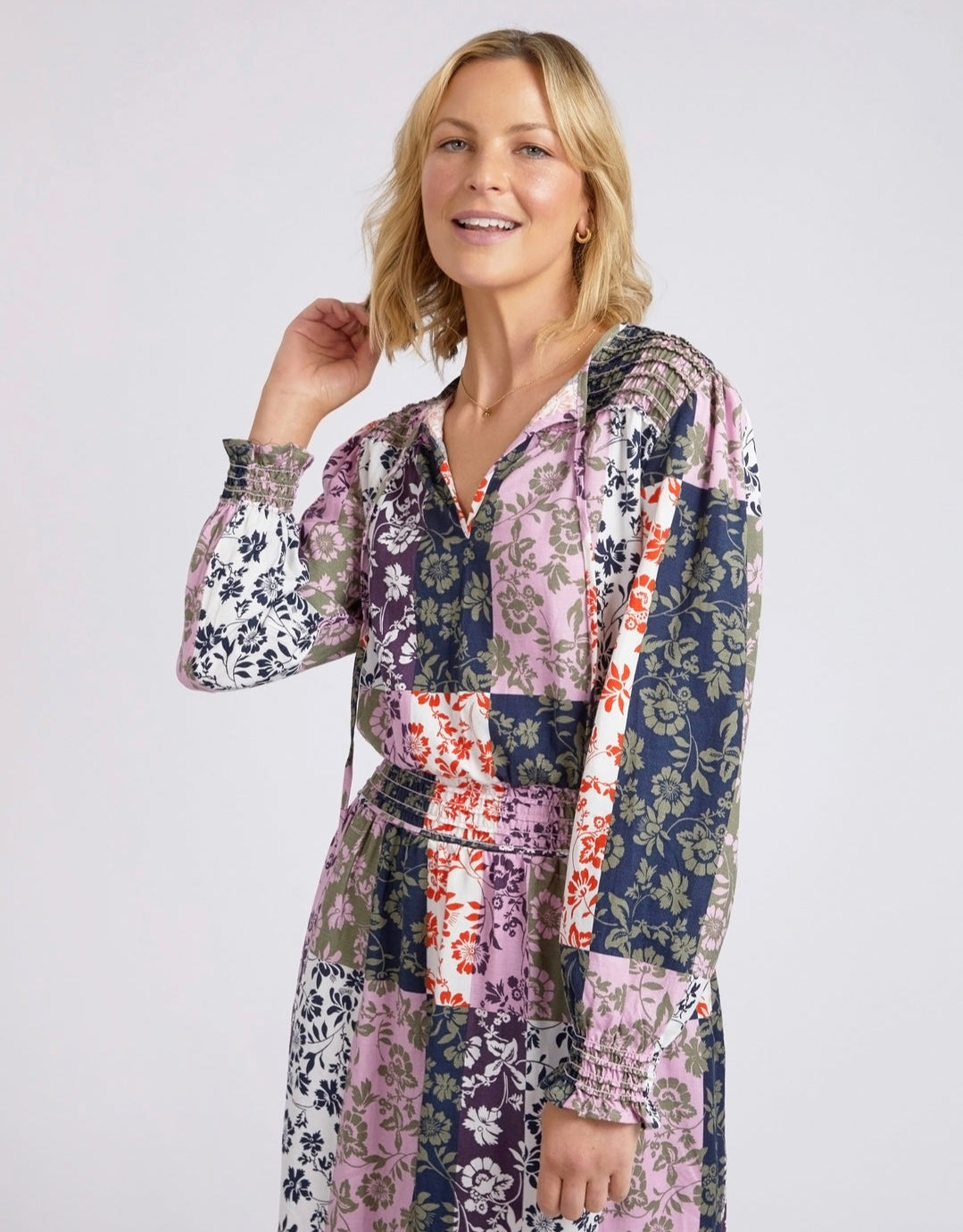 Linear Floral Dress