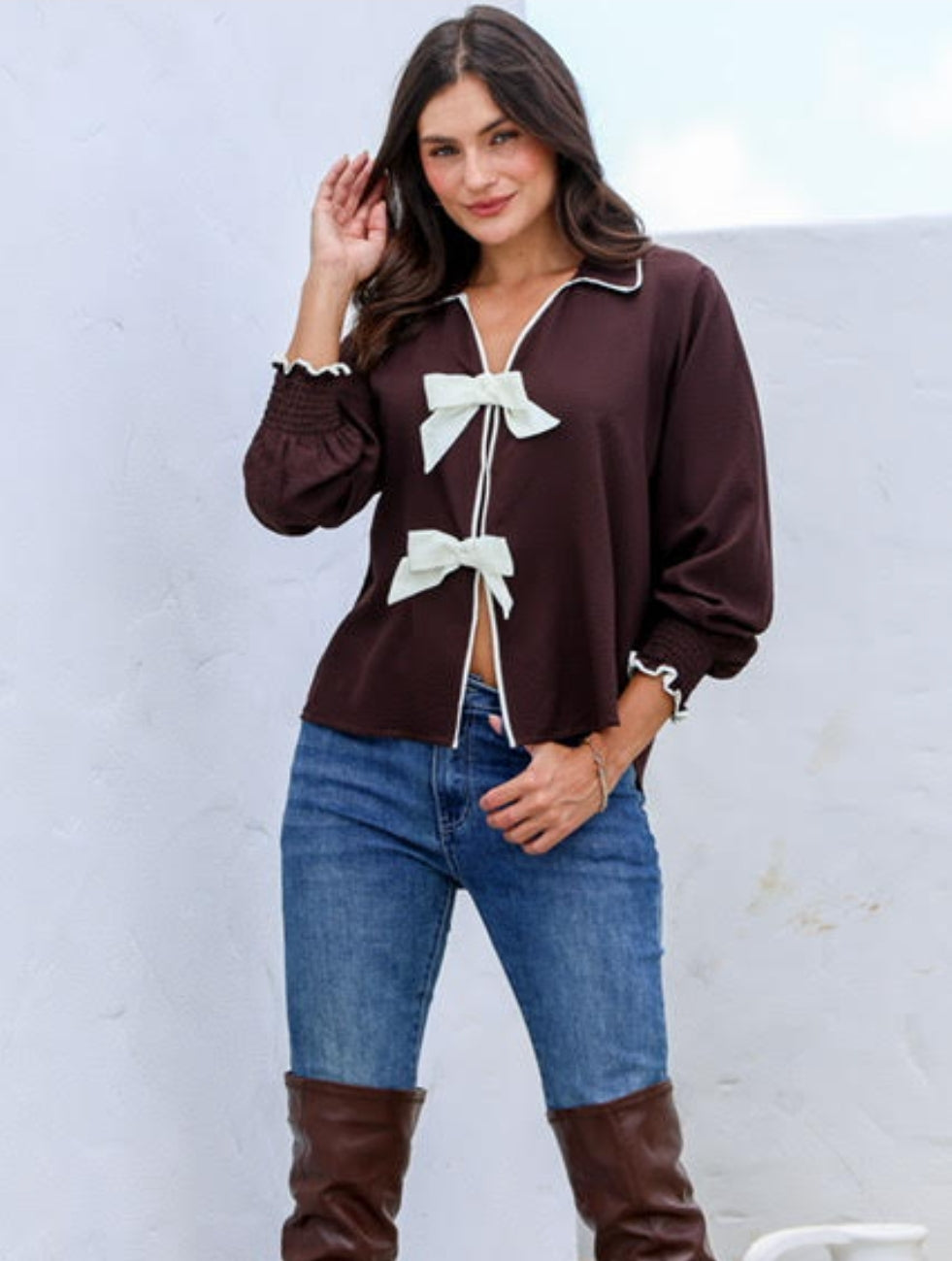 Sassy Bow Top Chocolate