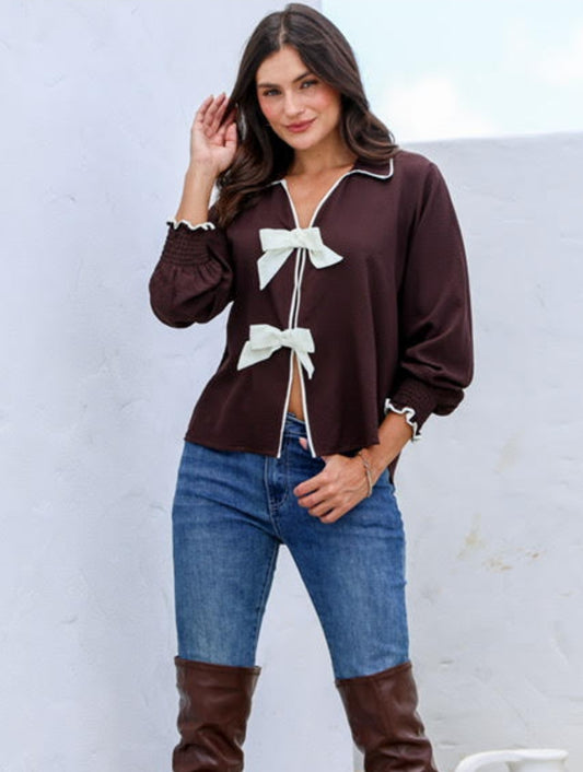 Sassy Bow Top Chocolate