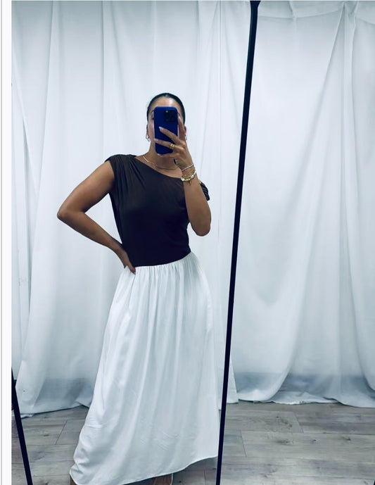 Black white dress