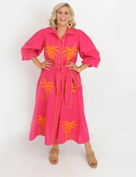 Palm Dress Pink