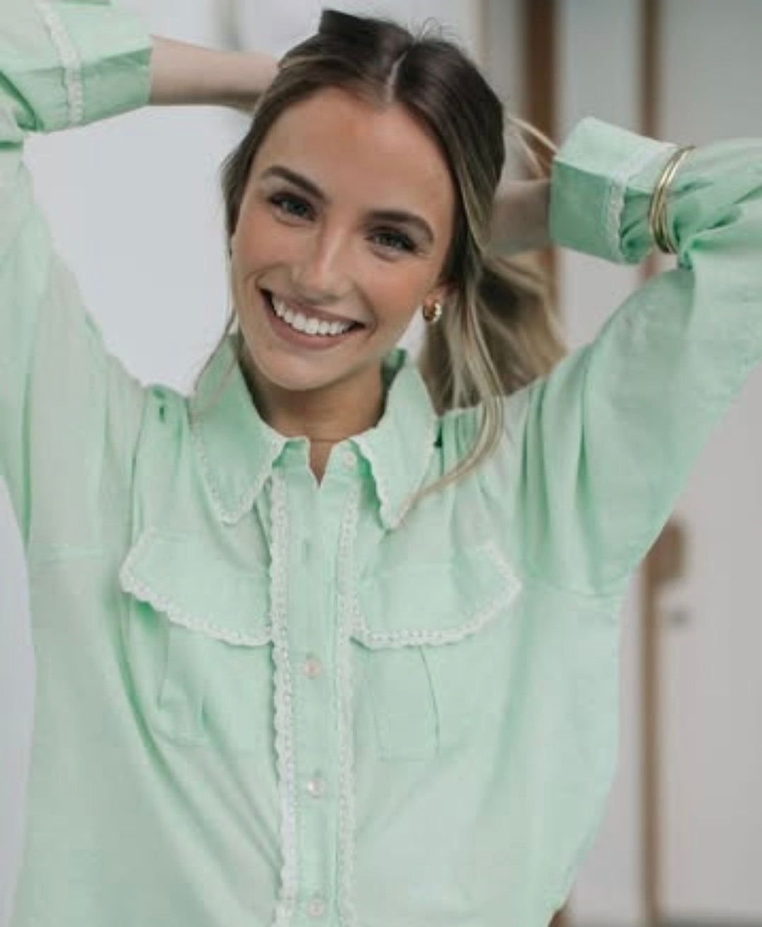 St Tropez Pastel Shirt Green