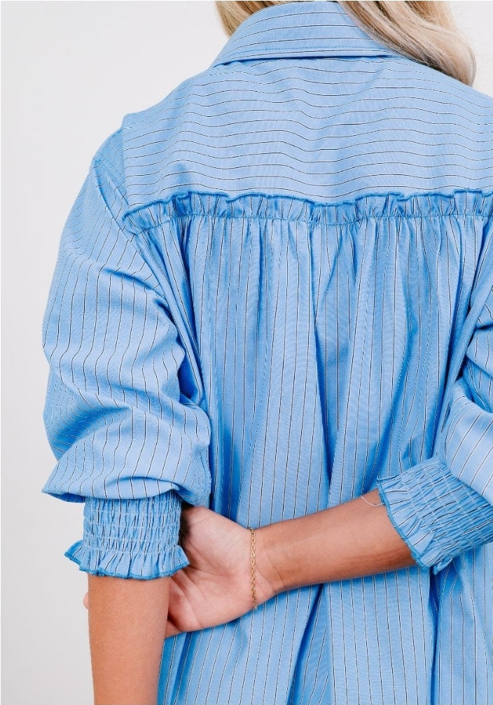Bianca Shirt  Dress Blue
