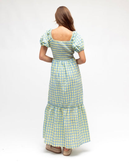 Anka Maxi Dress Yellow Blue