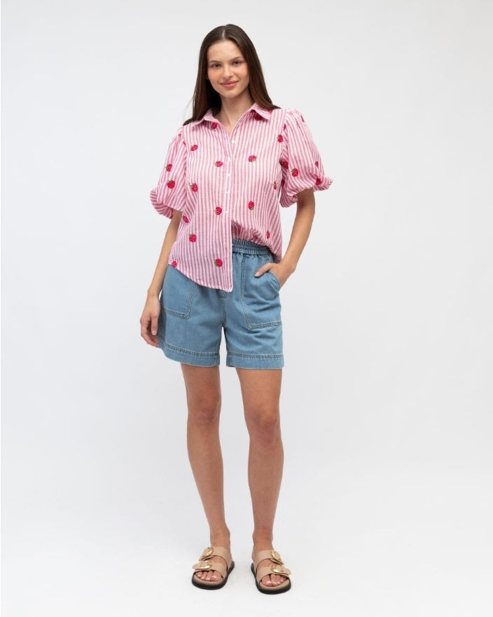 Heart Shirt Pink Stripe