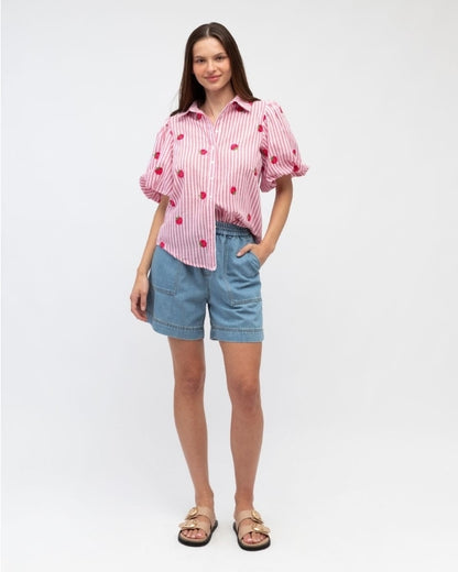 Strawberry Shirt Pink Stripe