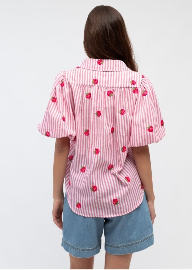 Strawberry Shirt Pink Stripe