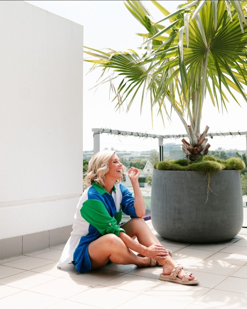 Lexi Shirt Blue/Green/White