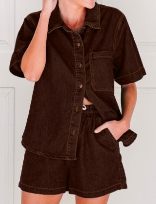 Dolly Denim Set Chocolate