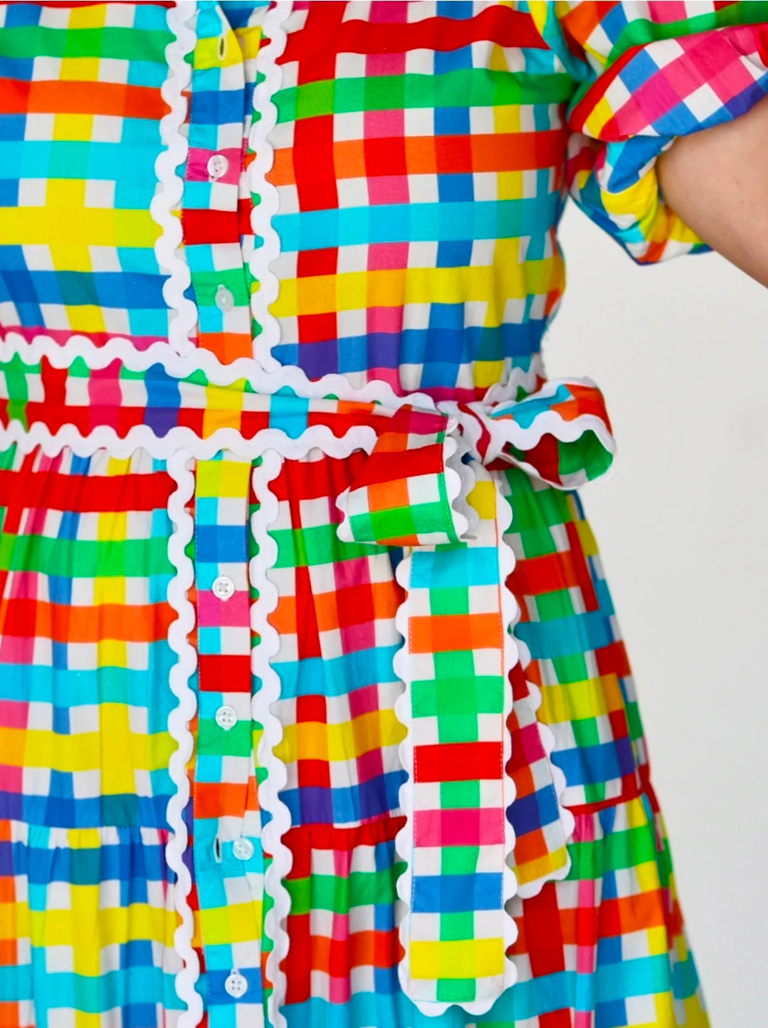 Alice Dress Neon Check