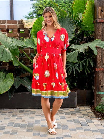 Sheperd Dress Red