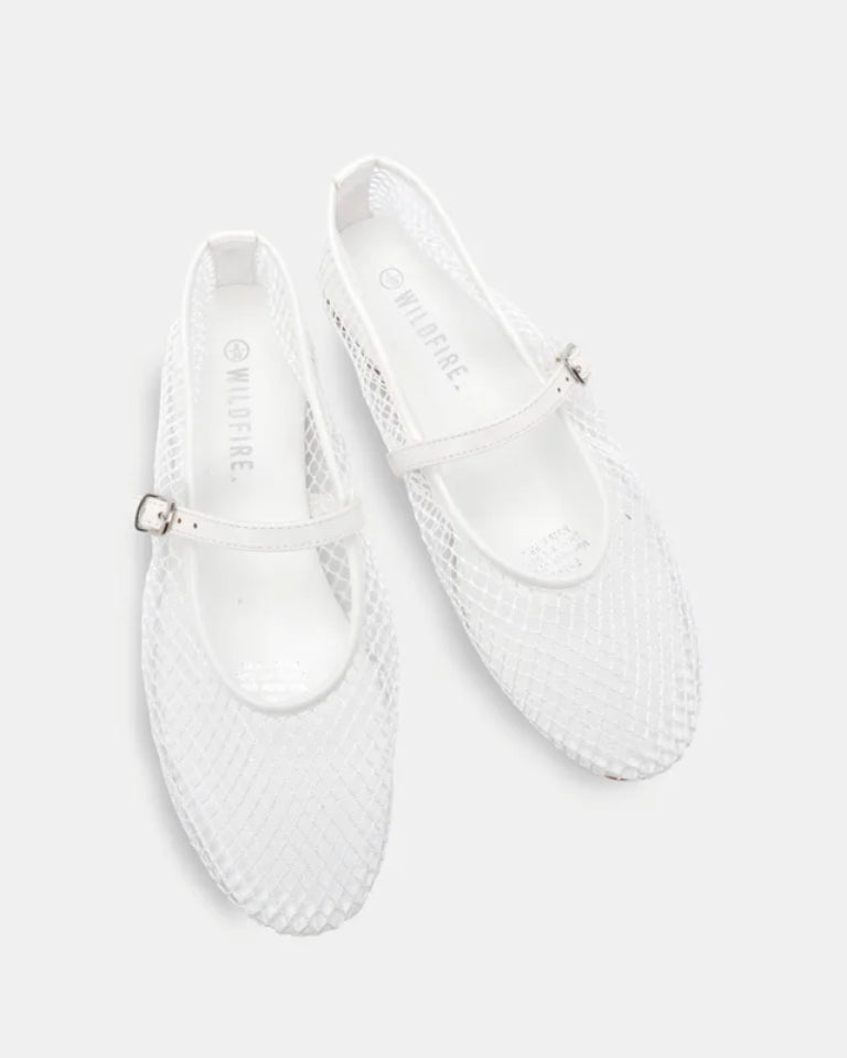 Embera Ballet Flats White