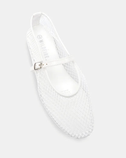 Embera Ballet Flats White