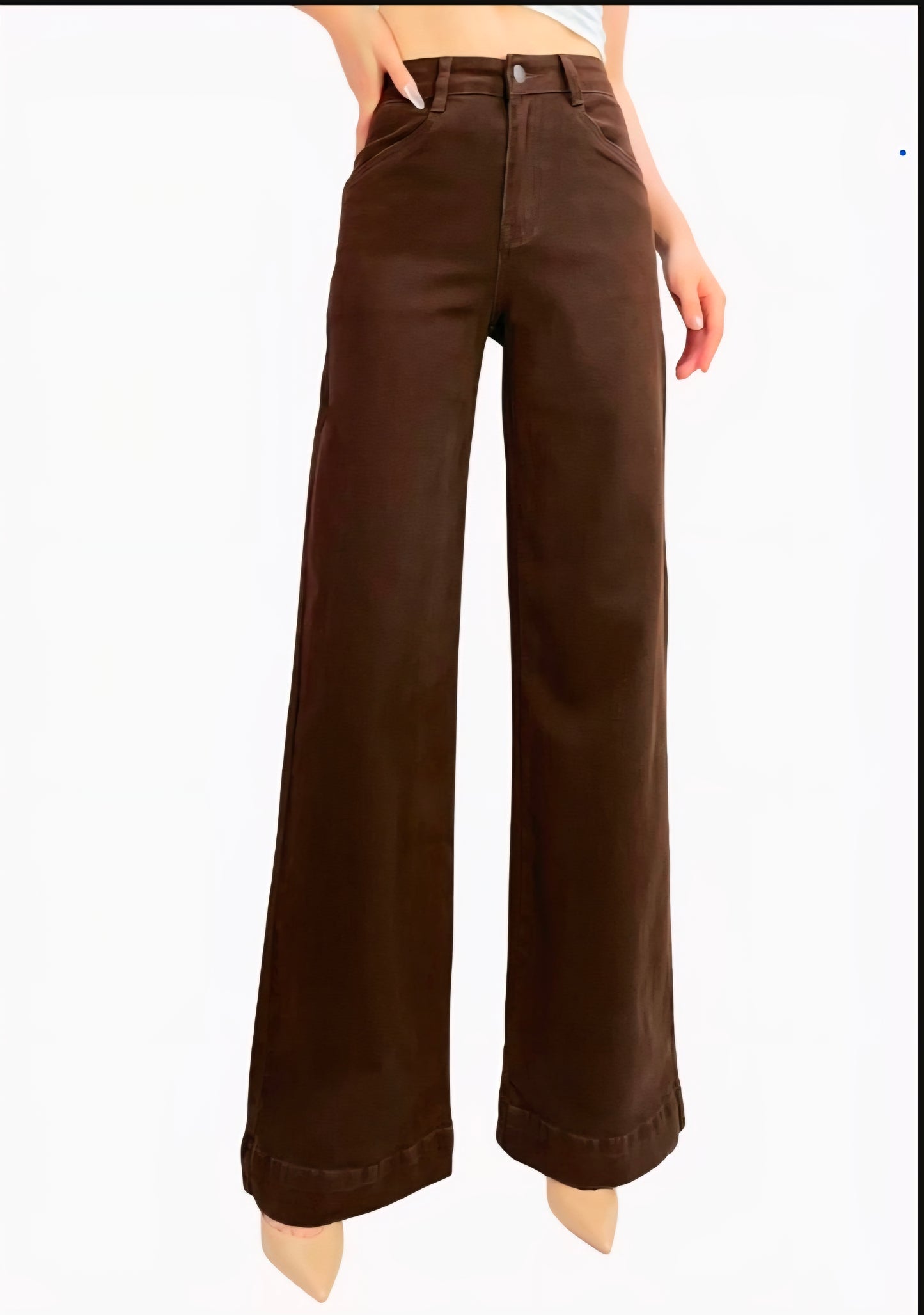 Rubi Wide Leg Jeans Chocolate