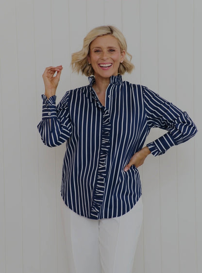 Julia Shirt Navy/White