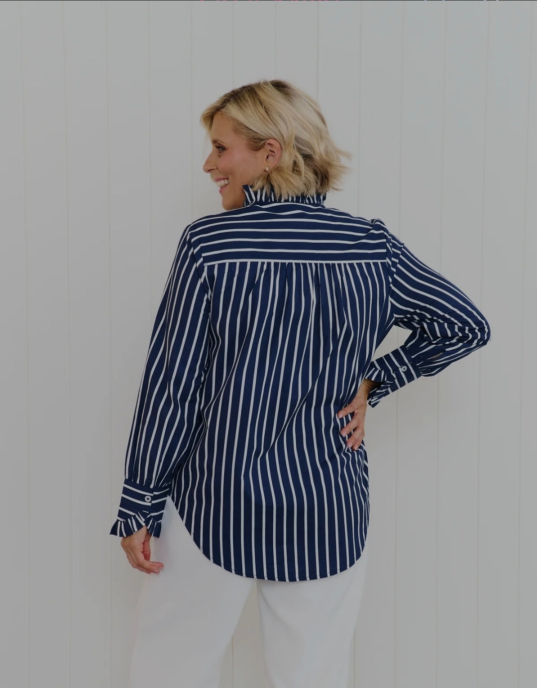 Julia Shirt Navy/White